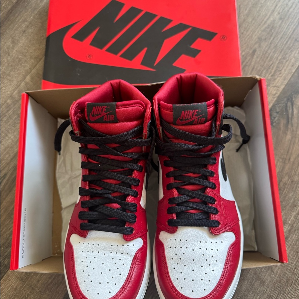 Nike Red and White High-Top Sneakers NEW